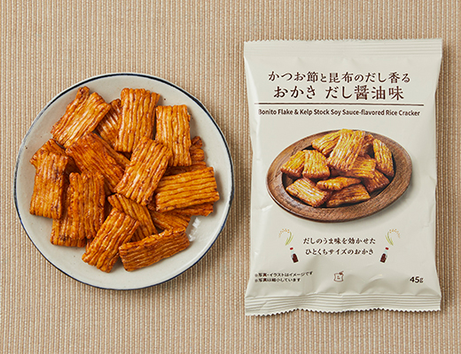 かつお節と昆布のだし香る　おかき　だし醤油味