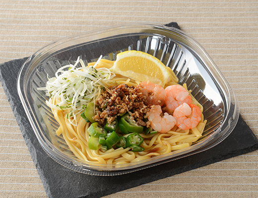 冷製生パスタ　海老と醤油
