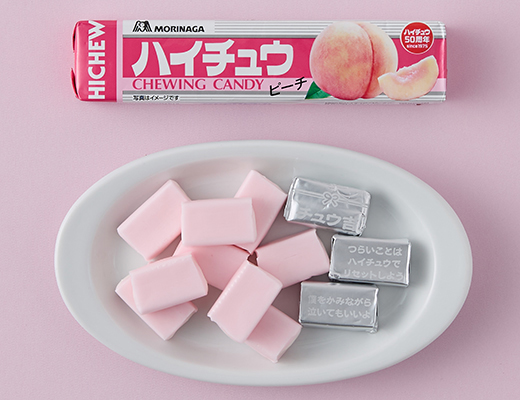 森永製菓　ハイチュウピーチ　復刻デザイン