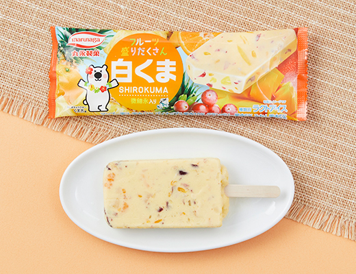 丸永製菓　フルーツ盛りだくさん白くまバー