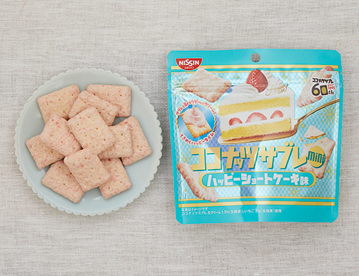 日清シスコ　ココナッツサブレミニ　ハッピーショートケーキ味