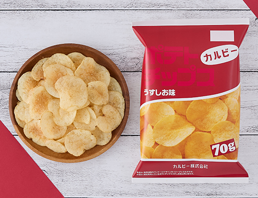 カルビー　復刻版ポテトチップス　うすしお味