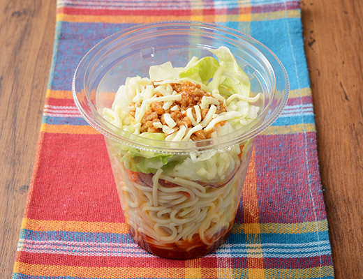 振っておいしいパスタサラダ　メキシカンタコスミート