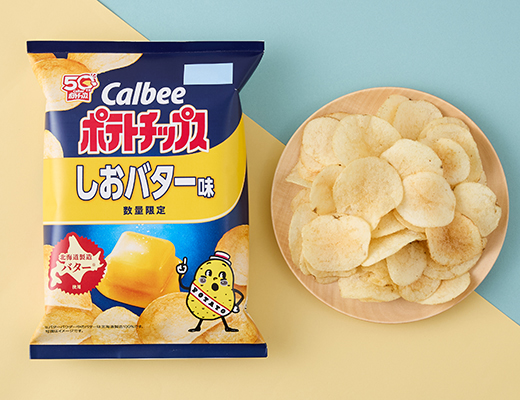 カルビー　ポテトチップス　しおバター味
