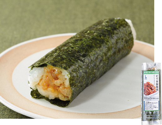 もったいない手巻寿司　ピリ辛豚焼肉