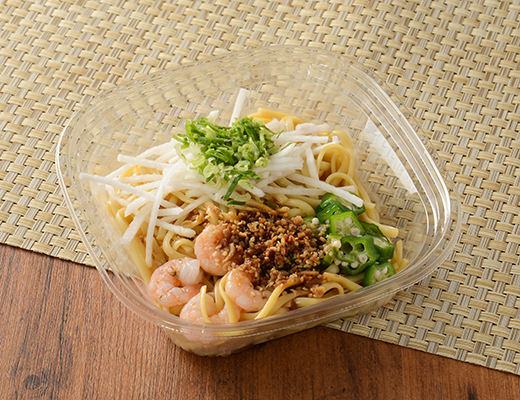冷製生パスタ　海老と和風だし醤油