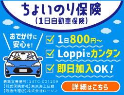 1日自動車保険はLoppiで申込！