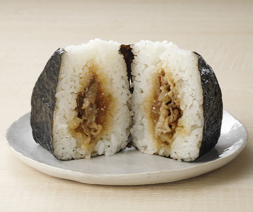 ばくだんおにぎり　牛めし　淡路島産玉ねぎ使用