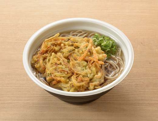 石臼挽きそば粉使用　野菜かき揚げそば