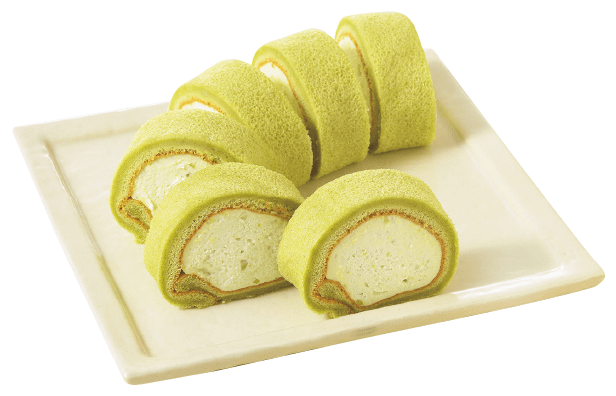 宮城の食材を使った新商品 菓匠三全「ずんだ茶寮」監修もち食感ロール（ずんだシェイク風味）の写真