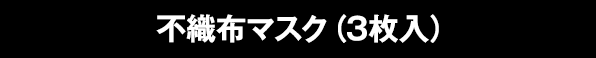 不織布マスク（3枚入）