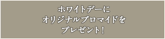 ホワイトデーにオリジナルブロマイドをプレゼント!