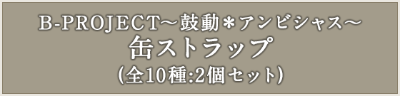 B-PROJECT～鼓動＊アンビシャス～ 缶ストラップ(全10種:2個セット)