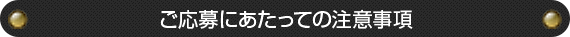 ご応募にあたっての注意事項