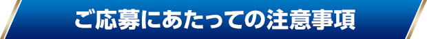 ご応募にあたっての注意事項