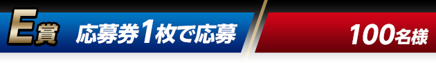 E賞 応募券1枚で応募（100名様）