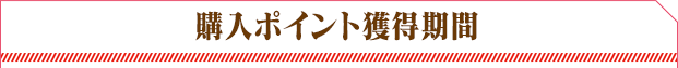 購入ポイント獲得期間