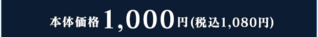 本体価格1,000円(税込1,080円)