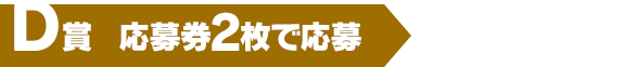 D賞（応募券2枚で応募）100名様