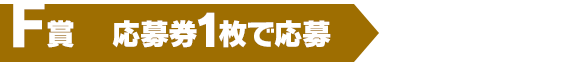 F賞（応募券1枚で応募）200名様