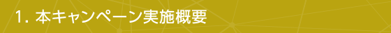 本キャンペーンの実施概要