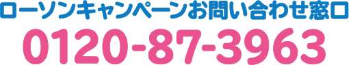 ローソンキャンペーンお問い合わせ窓口 0120-87-3963