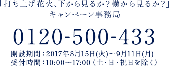 「打ち上げ花火、下から見るか？横から見るか？」キャンペーン事務局
