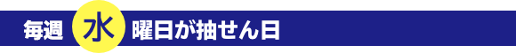 毎月 水曜日が抽選日