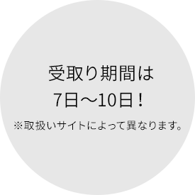 受取り期間は7日～10日！