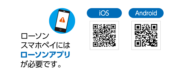 ローソンスマホレジにはローソンアプリが必要です。